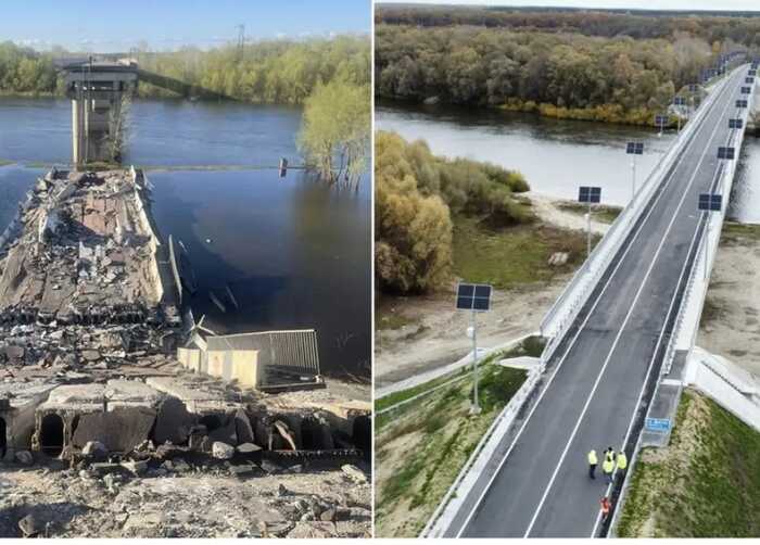 На Чернігівщині відбудували зруйнований міст через річку Десна